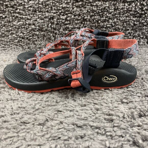 Chaco ZX/2 Classic Sport Sandals Women’s Blue Coral Motif Eclipse J106584 Size 9 - Picture 2 of 8